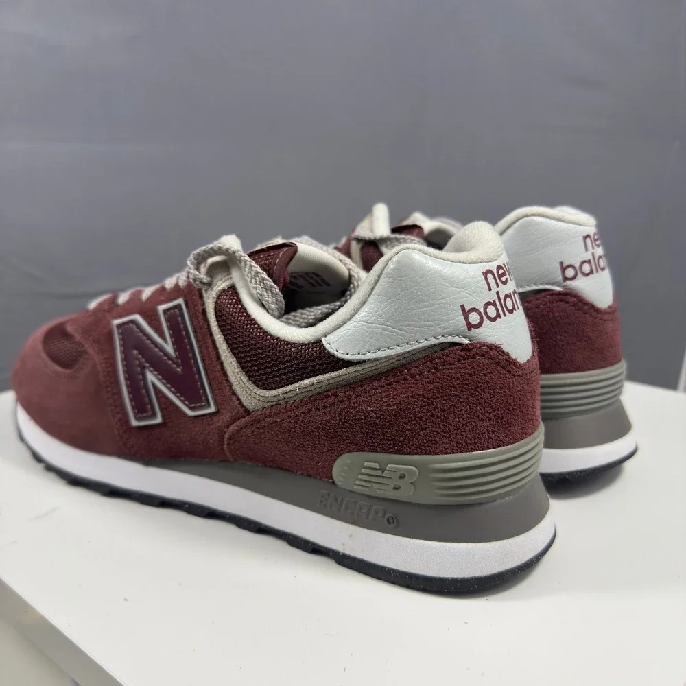 New Balance 574 Classic Mens Size 8.5 Burgundy Suede Mesh Low Top ML574EVM